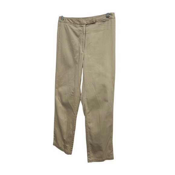 Liz Claiborne Audra Womens Beige Cotton Blend Pants Size 8 Short - Picture 3 of 8